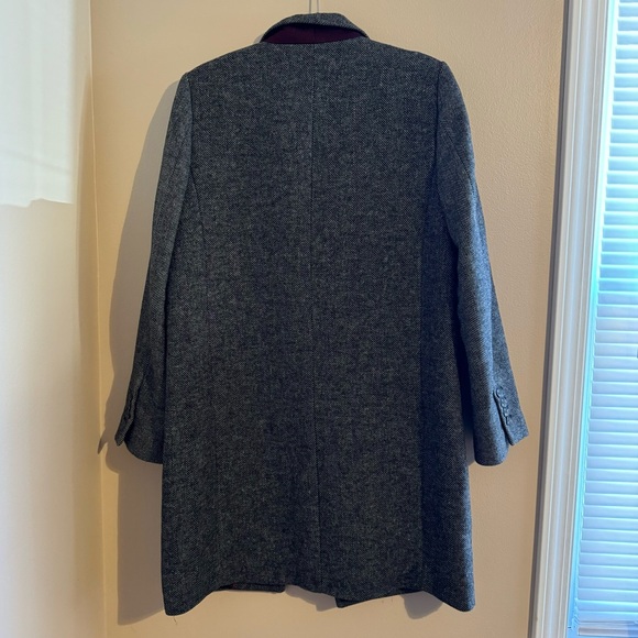 Zara Women’s Dark Grey Long Peacoat - Picture 2 of 5